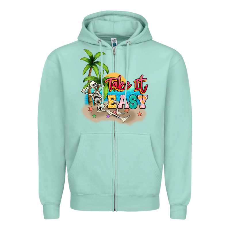 Take It Easy Zipper Hoodie by NancyCooperArtShop | Teevron