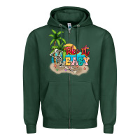 Sports Green take it easy Zipper Hoodie - NancyCooperArtShop