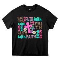 Black faith with cross Heavy Core Tee - AdoDesignShop