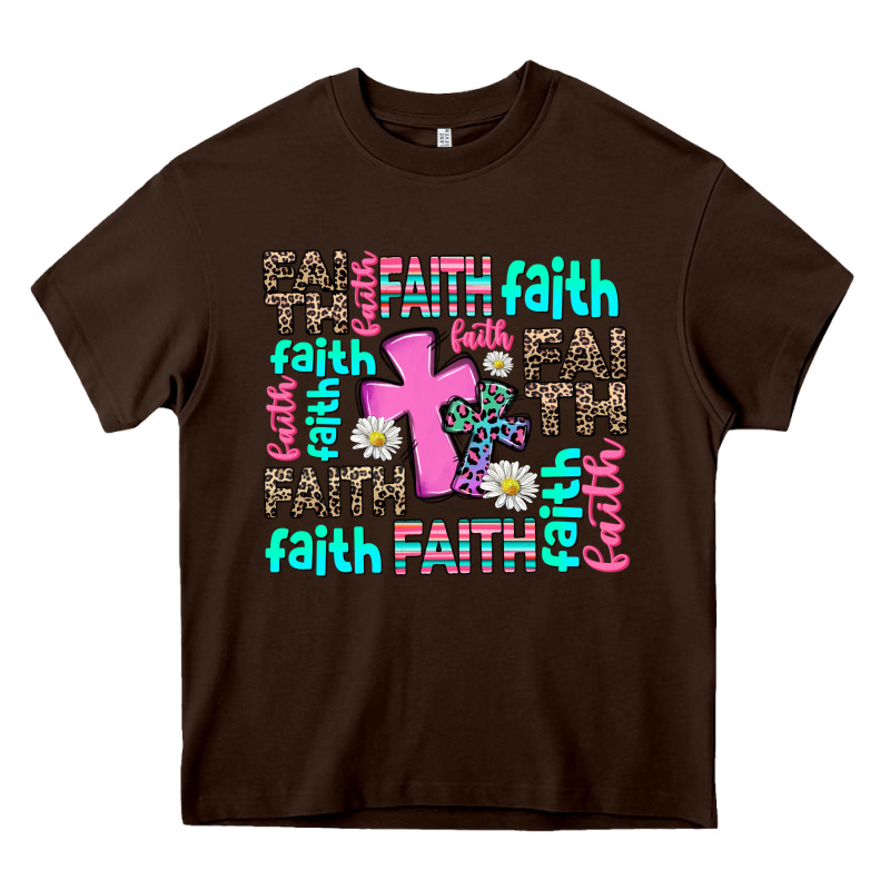 Faith With Cross Heavy Core Tee by AdoDesignShop | Teevron