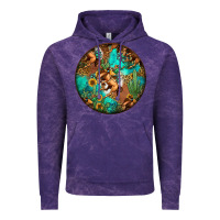 Cloud Purple western pattern circle Vintage Hoodie - Jasminsmagicworld