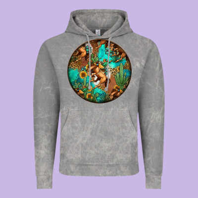 Western Pattern Circle Vintage Hoodie Designed By Jasminsmagicworld