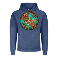 Vintage Denim western pattern circle Vintage Hoodie - Jasminsmagicworld