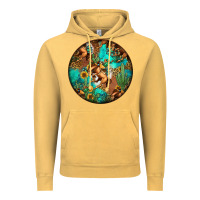 Vintage Mustard western pattern circle Vintage Hoodie - Jasminsmagicworld