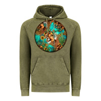 Vintage Olive western pattern circle Vintage Hoodie - Jasminsmagicworld