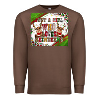 Chestnut just a girl who loves reindeer Premium Sweatshirt - CowGirlArtShop
