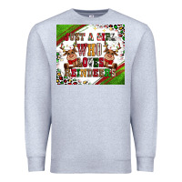 Heather Grey just a girl who loves reindeer Premium Sweatshirt - CowGirlArtShop