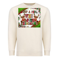 Sandshell just a girl who loves reindeer Premium Sweatshirt - CowGirlArtShop