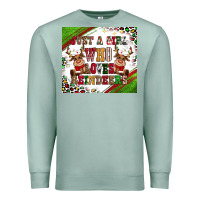 Seafoam just a girl who loves reindeer Premium Sweatshirt - CowGirlArtShop