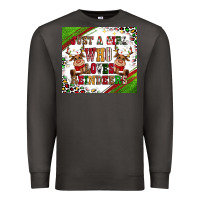Smoke just a girl who loves reindeer Premium Sweatshirt - CowGirlArtShop