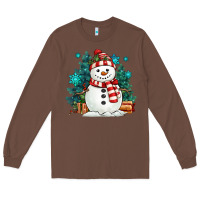 Chestnut christmas snowman Long Sleeve Tee - MaliasSmallBusiness