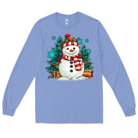 Colony Blue christmas snowman Long Sleeve Tee - MaliasSmallBusiness