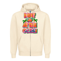 Sandshell Meet me at the ocean Summer Zipper Hoodie - NancyCooperArtShop
