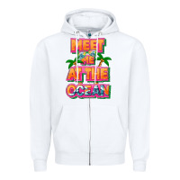 White Meet me at the ocean Summer Zipper Hoodie - NancyCooperArtShop