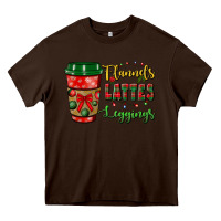 Chocolate Brown flannels lattes leggings Heavy Core Tee - BundleAndBundleShop