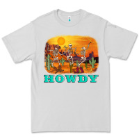 Dove Grey western skeleton Premium Tee - AdoDesignShop