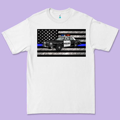 Thin Blue Line Police Car Sippy Cup Premium Tee Designed By Artiststas