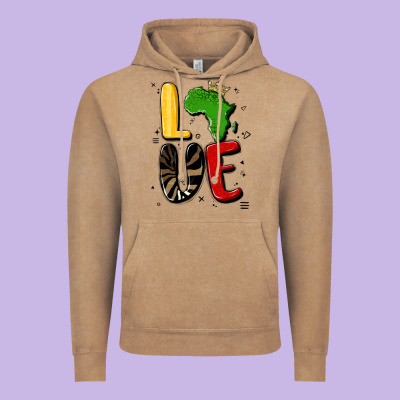 Africa Love Vintage Hoodie Designed By Maliassmallbusiness