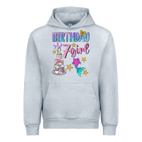 Heather Grey birthday girl 7 Urban Hoodie - BundleAndBundleShop