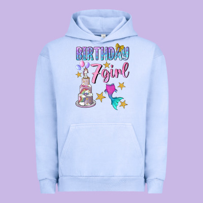 Birthday Girl 7 Urban Hoodie Designed By Bundleandbundleshop