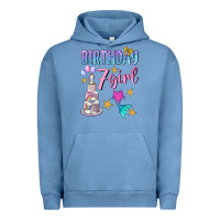 Pigment Pebble Blue birthday girl 7 Urban Hoodie - BundleAndBundleShop