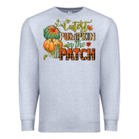 Heather Grey cutest pumpkin in the patch Premium Sweatshirt - CowGirlArtShop