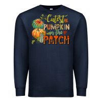 Navy cutest pumpkin in the patch Premium Sweatshirt - CowGirlArtShop