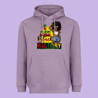 I Am Black History Juneteenth Heavyweight Hoodie Designed By Cowgirlartshop