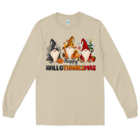 Mushroom Happy Hallothanksmas Long Sleeve Tee - MaliasSmallBusiness