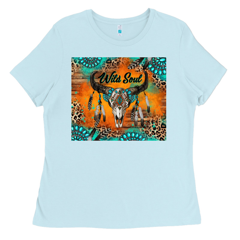 Wild Soul Boho Bull Skull Ladies Tee by RanaPortraitStore | Teevron