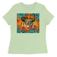 Matcha wild soul boho bull skull Ladies Tee - RanaPortraitStore