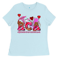 Baby Blue valentines day rca resident care assistant Ladies Tee - AdoDesignShop