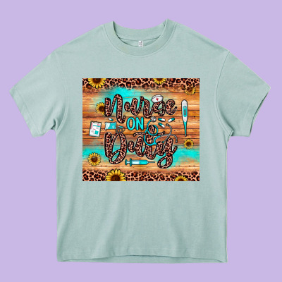 Nurse On Duty Heavy Core Tee Designed By Jahusdesignshop