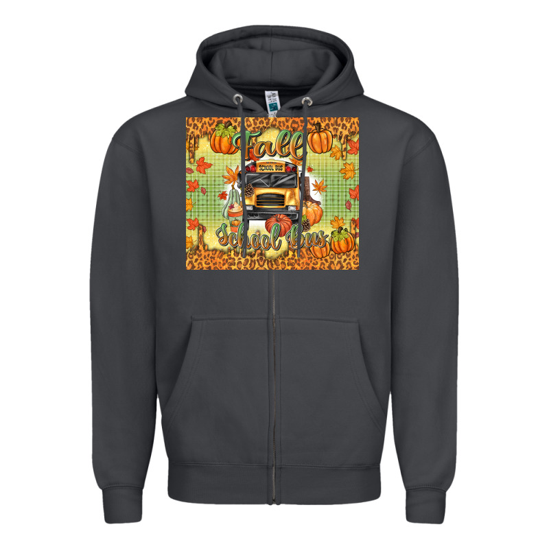 Fall School Bus Zipper Hoodie by texasbilliewilder | Teevron