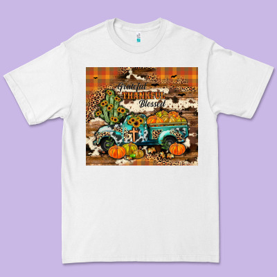Grateful Thankful Blessed Premium Tee Designed By Jahusdesignshop