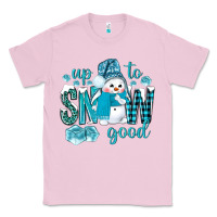 Bubblegum Pink up to snow good and cute snowman Classic Tee - NancyCooperArtShop