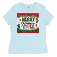 Baby Blue merry christmas y'all tumbler Ladies Tee - BundleAndBundleShop