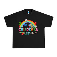 Black childcare life Urban Heavy Tee - MaliasSmallBusiness