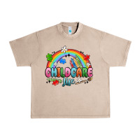 French Oak childcare life Urban Heavy Tee - MaliasSmallBusiness