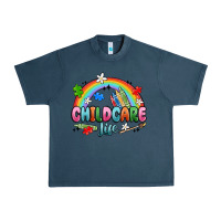 Midnight Navy childcare life Urban Heavy Tee - MaliasSmallBusiness