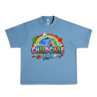 Pebble Blue childcare life Urban Heavy Tee - MaliasSmallBusiness