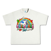 Pistachio childcare life Urban Heavy Tee - MaliasSmallBusiness