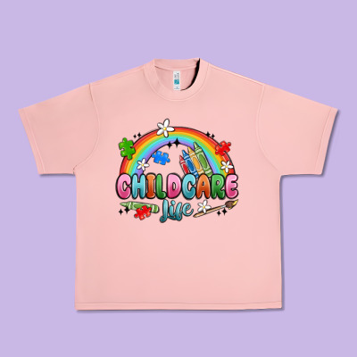 Childcare Life Urban Heavy Tee Designed By Maliassmallbusiness