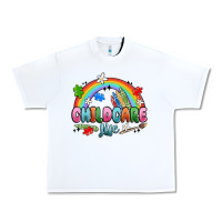 White childcare life Urban Heavy Tee - MaliasSmallBusiness