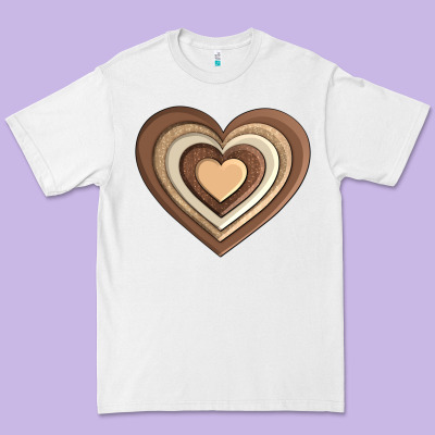 Melanin Heart Premium Tee Designed By Adodesignshop