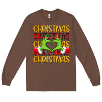 Chestnut christmas grinch heart hands Long Sleeve Tee - MaliasSmallBusiness