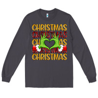 Smoke christmas grinch heart hands Long Sleeve Tee - MaliasSmallBusiness