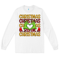 White christmas grinch heart hands Long Sleeve Tee - MaliasSmallBusiness