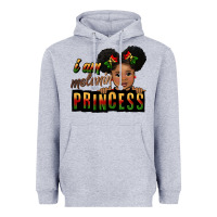 Heather Grey i am melanin princess black peekaboo Heavyweight Hoodie - CowGirlArtShop
