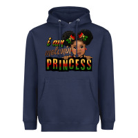 Navy i am melanin princess black peekaboo Heavyweight Hoodie - CowGirlArtShop